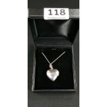 SILVER MARCASITE LOCKET ON CHAIN