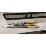 SILVER MOUNTED CARVING SET