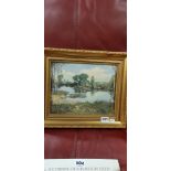 CUNNINGHAM - GILT FRAMED OIL - LANDSCAPE