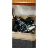 BOX LOT OF CORDLESS DRILLS