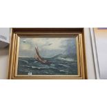 PURDY - GILT FRAMED OIL - SEASCAPE