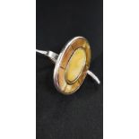 SILVER AND MOTHER OF PEARL RING