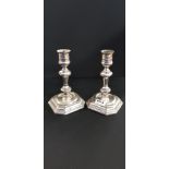 PAIR OF ANTIQUE SILVER CANDLESTICKS