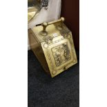 VICTORIAN BRASS COAL SCUTTLE