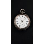 T LOVEJOY SILVER POCKET WATCH