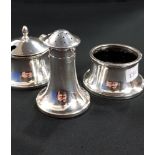 3 PIECE SILVER CONDIMENT SET