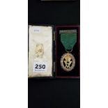SOLID SILVER MASONIC MARINERS MEDAL