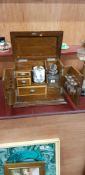 ANTIQUE COMBINED DRINKS AND SMOKERS CABINET