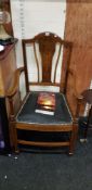 ANTIQUE INLAID CHAIR