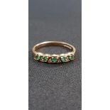 9 CARAT YELLOW GOLD & EMERALD RING