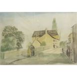 WATERCOLOUR STREET SCENE