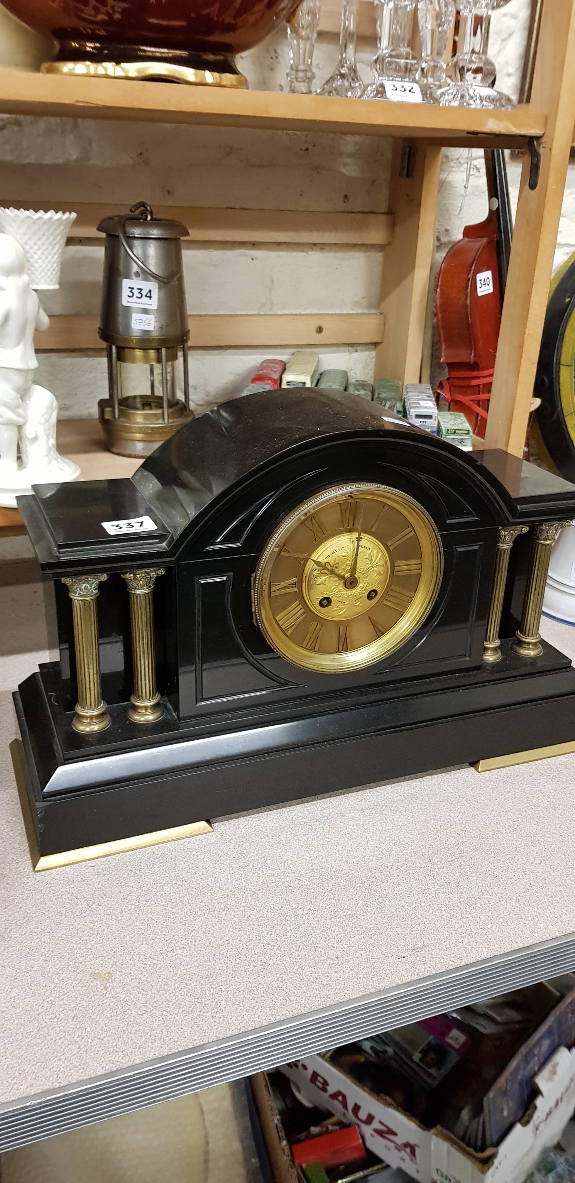 VICTORIAN SLATE MANTLE CLOCK