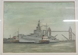 OIL PAINTING HMS BELFAST