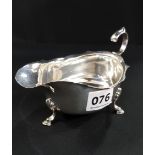 SILVER SAUCE BOAT