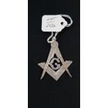 SILVER MASONIC JEWEL