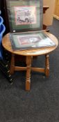 OAK CIRCULAR COFFEE TABLE