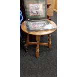 OAK CIRCULAR COFFEE TABLE