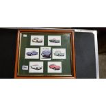 FRAMED CIGARETTE CARDS - TRIUMPH CARS