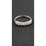 18CT WHITE GOLD 7 STONE DIAMOND RING