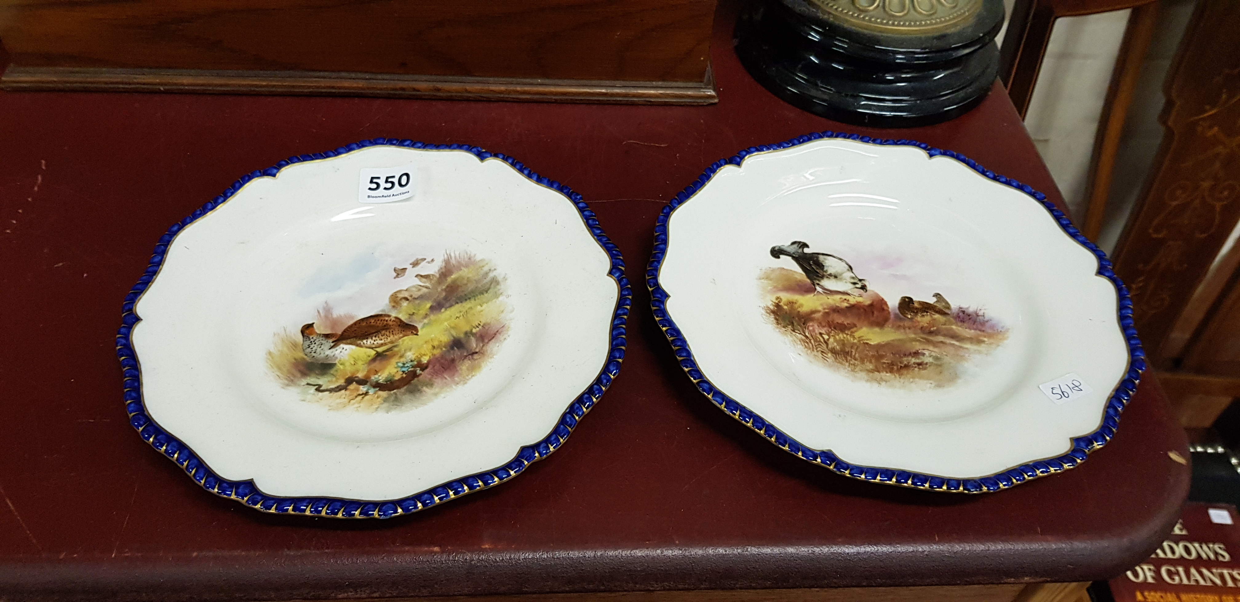 PAIR OF ROYAL WORCESTER CABINET PLATES