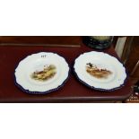 PAIR OF ROYAL WORCESTER CABINET PLATES