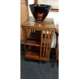 EDWARDIAN INLAID REVOLVING BOOKCASE