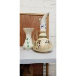 BLUSH EWER IN STYLE OF ROYAL WORCESTER & BELLEEK VASE