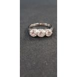 PLATINUM 3 STONE DIAMOND RING WITH 1.64 CARAT OF DIAMONDS (COLOUR H/I & CLARITY SI2)