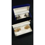 2 PAIRS OF SILVER CUFF LINKS