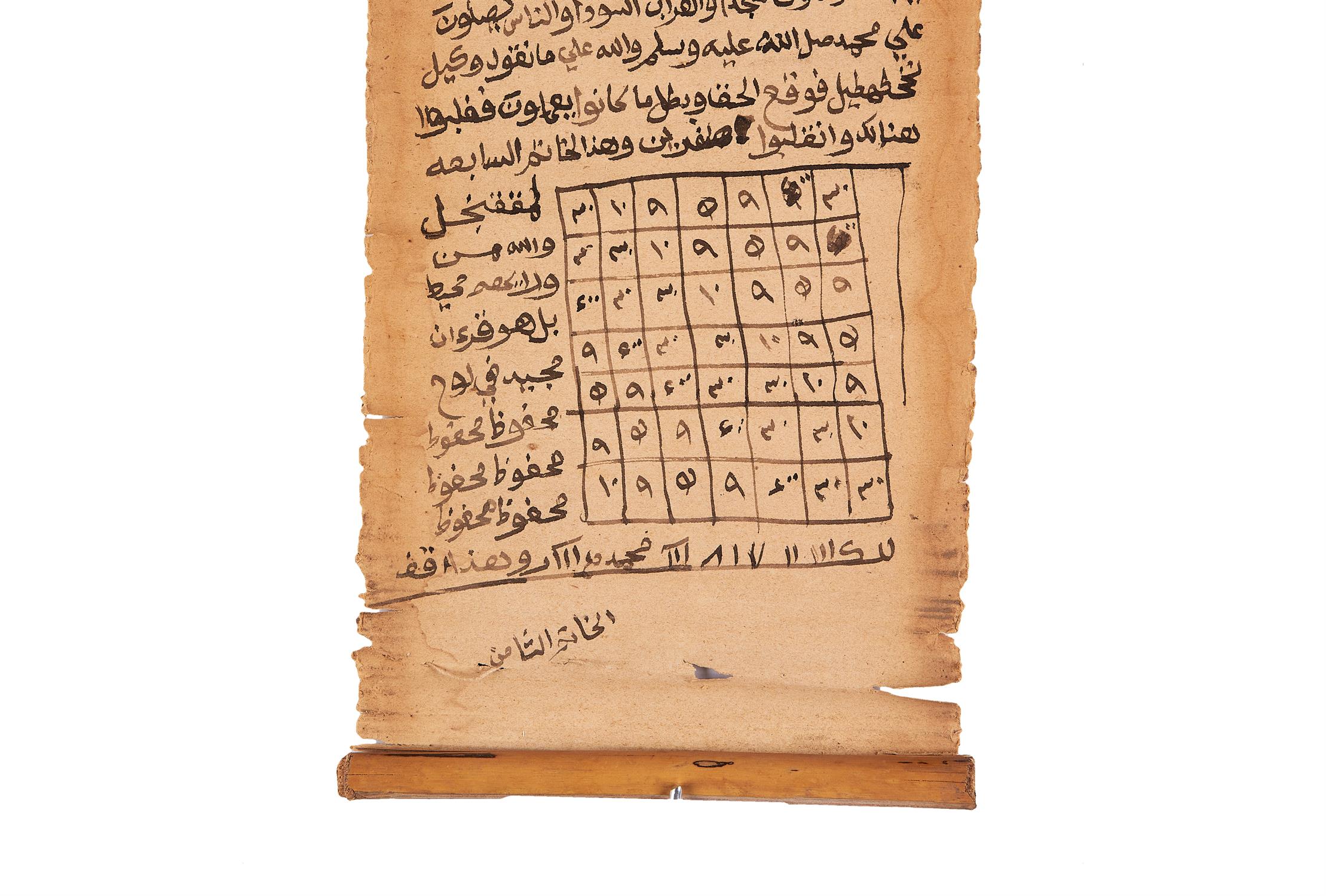 A lengthy talismanic scroll, manuscript on paper [probably Egypt, 18th century] - Image 2 of 3