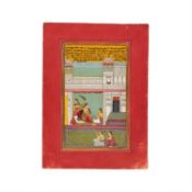 Maulshree Ragini, miniature painting on card, Mewar School [India (Mewar), c. 1720]