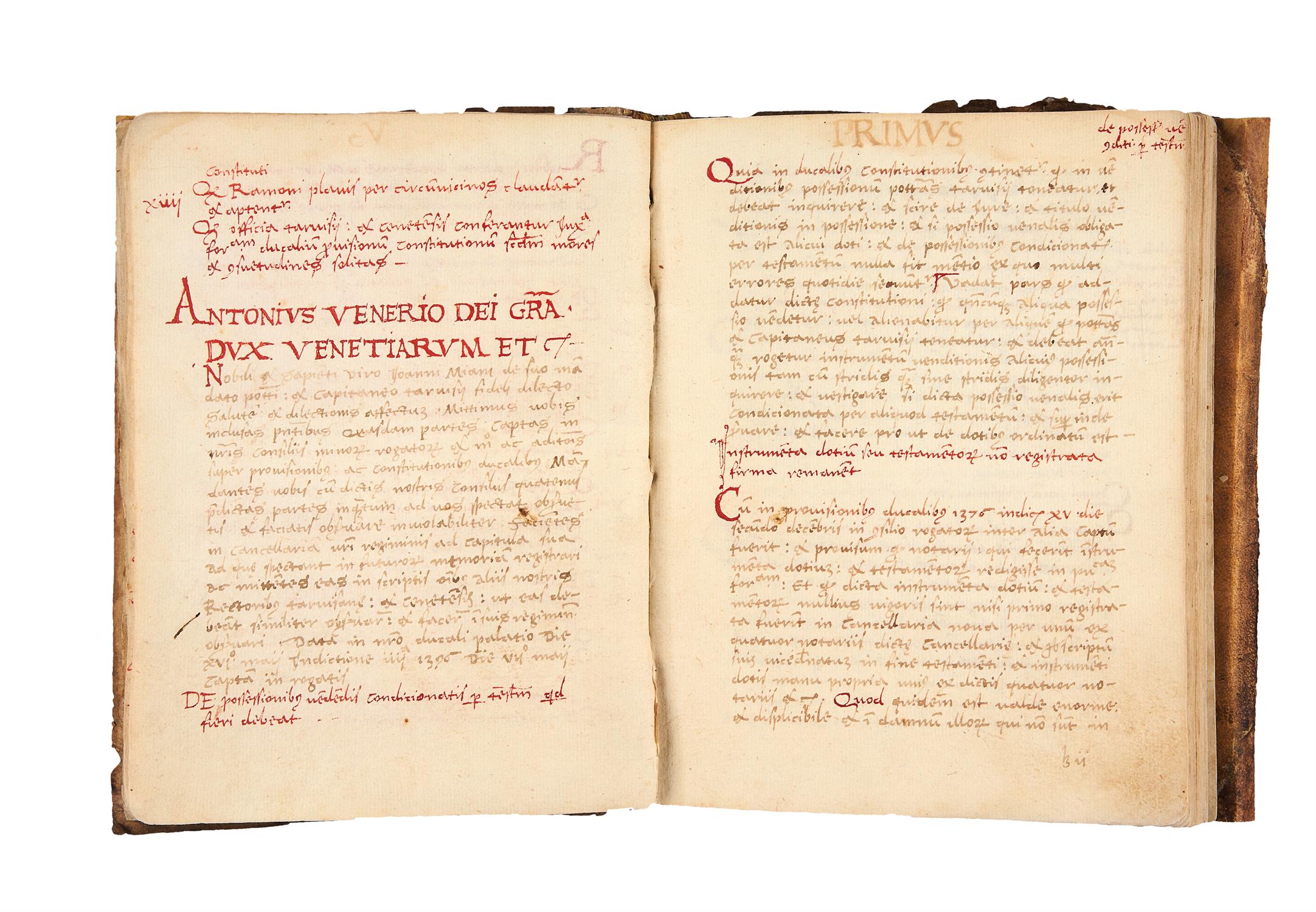 Ɵ Manual of the laws of the Venetian republic, in Latin, manuscript on paper [Veneto, c.1500] - Image 6 of 8