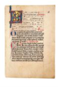 Leaf from a Missal, in Latin, manuscript on parchment [Low Countries, 2nd half of 13th century]