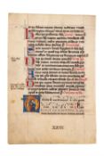 Leaf from a Missal, in Latin, manuscript on parchment [Low Countries, 2nd half of 13th century]