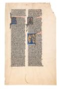 Leaf from a Bible, in Latin, manuscript on parchment [Northern France (Paris), mid-13th century]