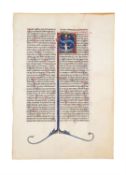 Leaf from a large Bible, in Latin, manuscript on parchment [Northern France (Paris), c. 1280-90]