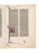 Leaf from a large Bible, in Latin, manuscript on parchment [Northern France (Paris), c. 1280-90]