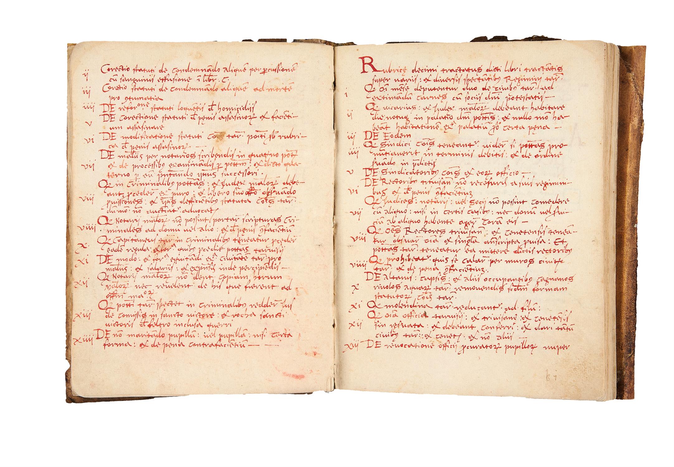 Ɵ Manual of the laws of the Venetian republic, in Latin, manuscript on paper [Veneto, c.1500] - Image 5 of 8