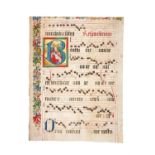 The Trinity, leaf from manuscript choirbook [southern Germany, 2nd quarter of the 16th century]