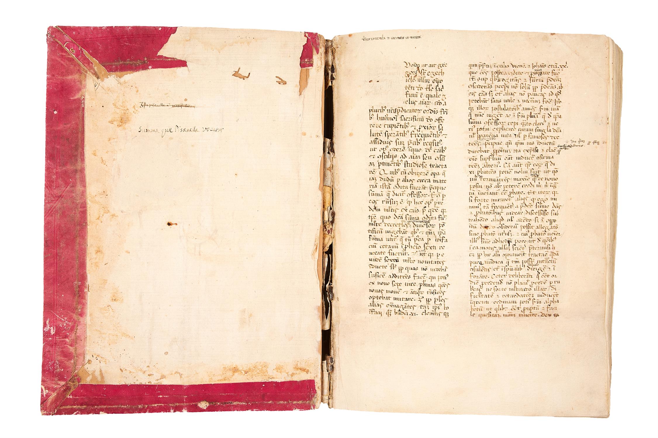 Ɵ Bartholomeus de Sancto Concordio, Summa, in Latin, manuscript on paper [Italy, fifteenth century] - Image 3 of 7