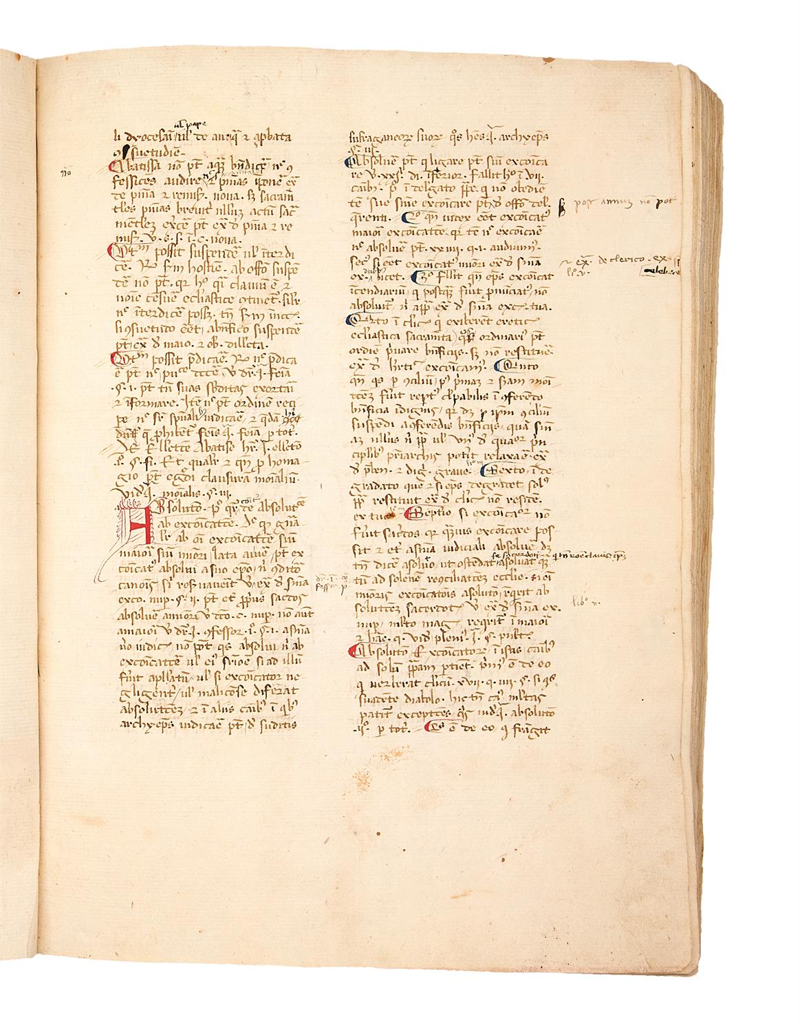 Ɵ Bartholomeus de Sancto Concordio, Summa, in Latin, manuscript on paper [Italy, fifteenth century] - Image 4 of 7