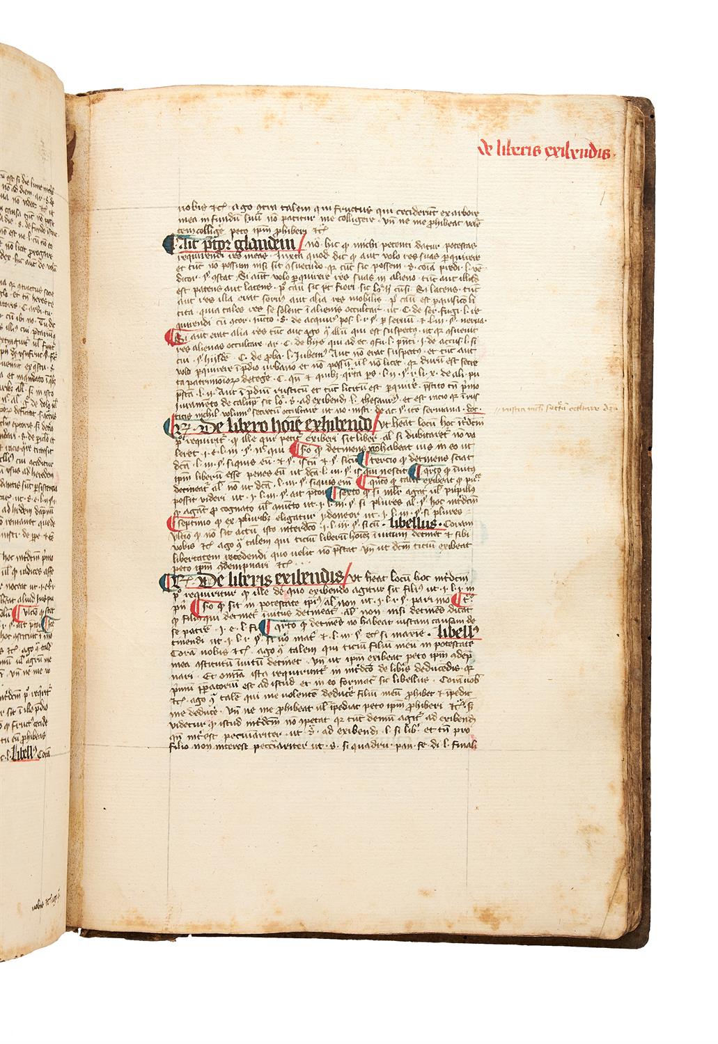 Ɵ Legal compendium, manuscript on paper [Italy, late 14th century or the early 15th century] - Image 5 of 6