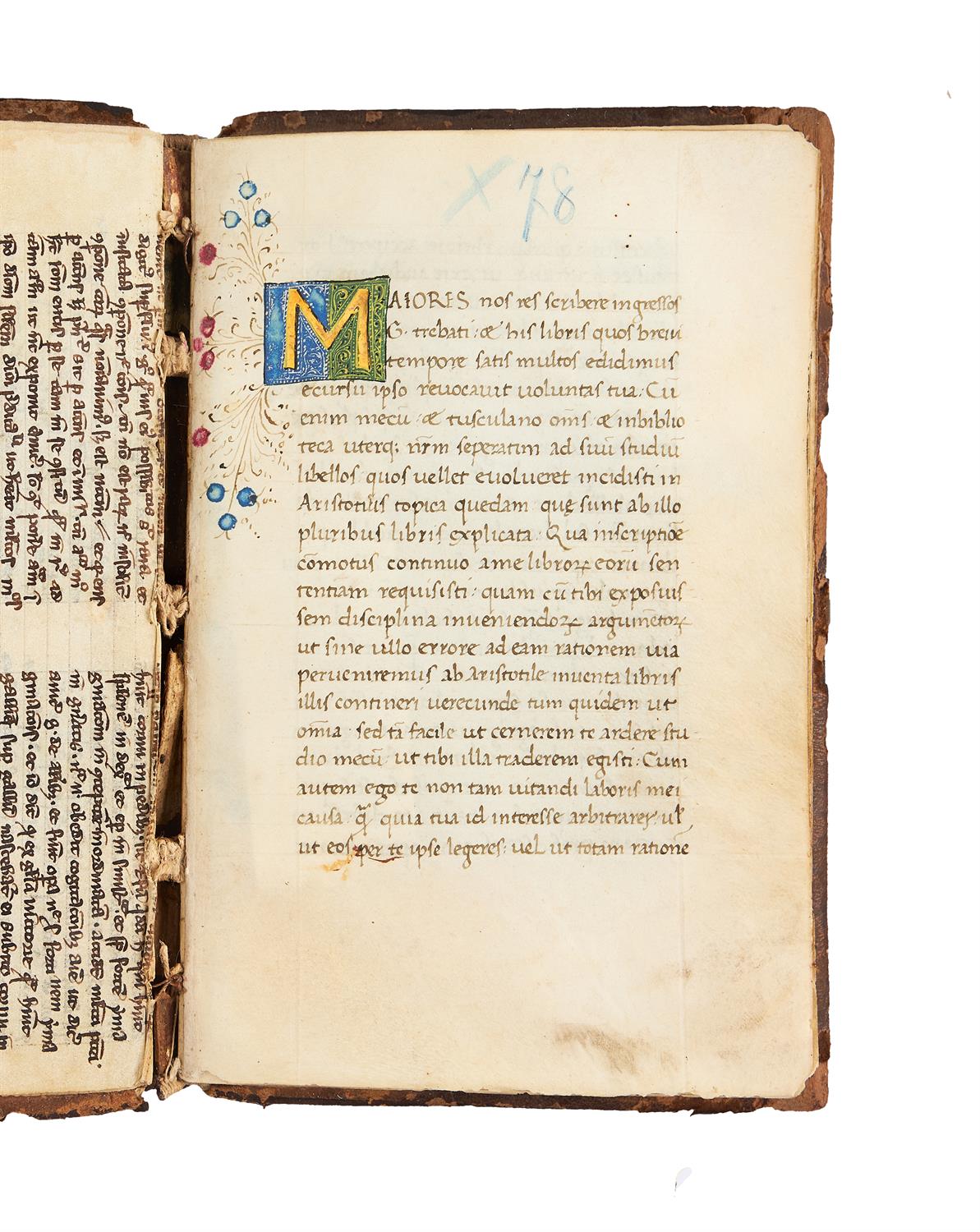 Ɵ Cicero, Topica, in Latin, humanist manuscript on parchment [Italy (Florence), mid-15th century] - Image 2 of 5