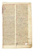 Ɵ Guillelmus Durandus, Repertorium juris, manuscript on parchment [Italy & England, 14th century]