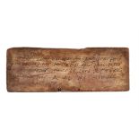 ‡ Quotations from Isocrates and Menander, in Attic Greek, wooden tablet [Egypt, 4th or 5th century]