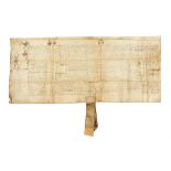 James VI of Scotland, confirmation charter for Kilwinning, manuscript on parchment [Scotland, 1585]