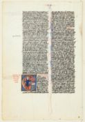Leaf from the Villeneuve-lès-Avignon Bible, in Latin, manuscript on parchment [France, 13th century]