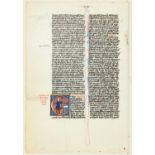 Leaf from the Villeneuve-lès-Avignon Bible, in Latin, manuscript on parchment [France, 13th century]