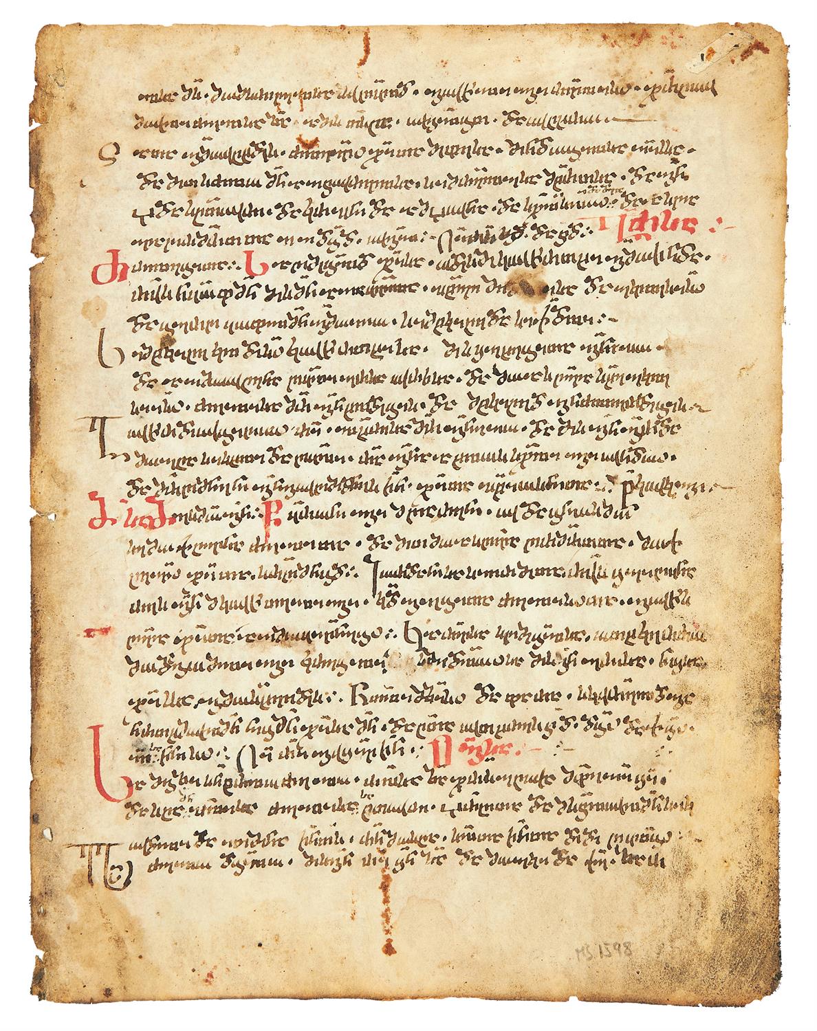 Ɵ Canon of Odes 3-7, in Middle Georgian, manuscript on parchment [Georgia, 13th or 14th century]