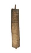 Quranic writing board, ink on wooden panel with handle [probably Somalia, early twentieth century]